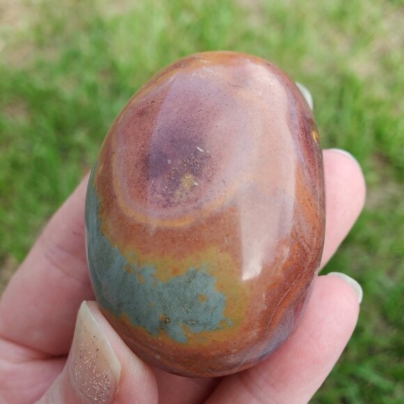 Polychrome Jasper Palm Stone (PC200) - Picture 1 of 4